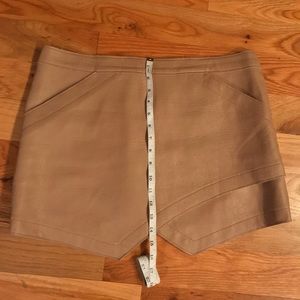 Leather-look wrap skirt